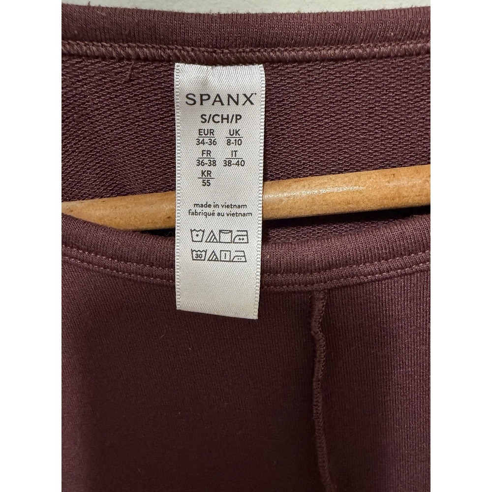 SPANX AirEssentials Dolman Tunic Sweatshirt Wine Brown Oversized Cozy